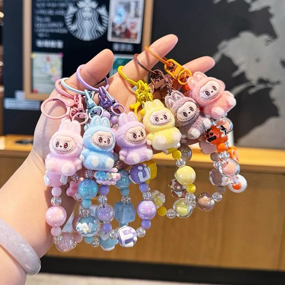 Accessories - Cute Labubu Keychains with Beads